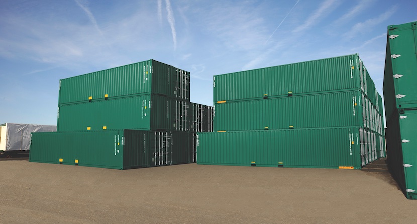 Group of storage containers stacked on top of each other