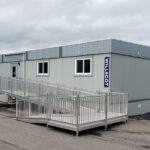 mobile office with entrance ramp access